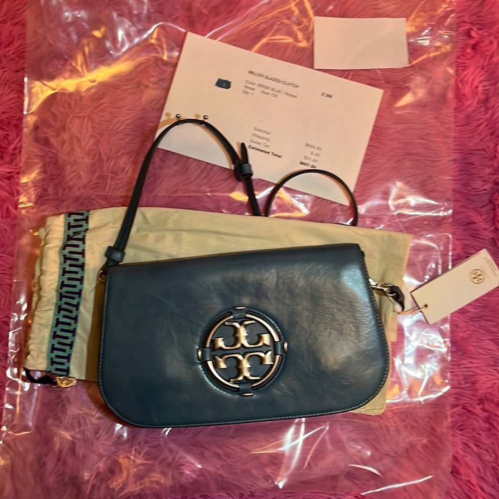 Tory Burch Miller Glazed Clutch (New)